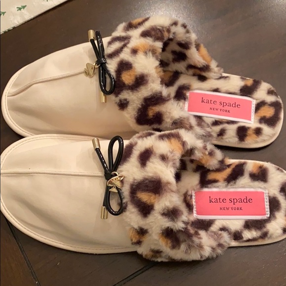 kate spade fuzzy slippers